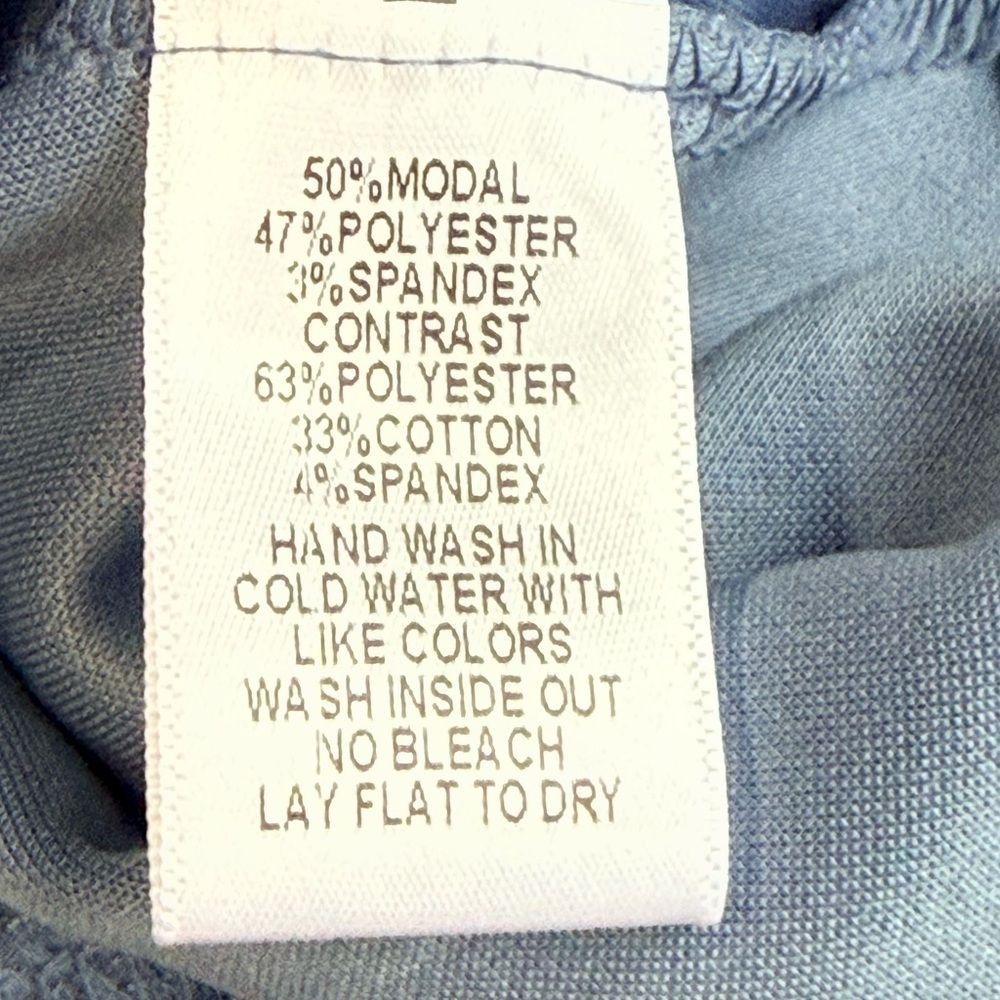 Gibsonlook Soft Cloud Scuba Luxe Short Sleeve Sweatshirt Top Blue NWT Small - Picture 5 of 5